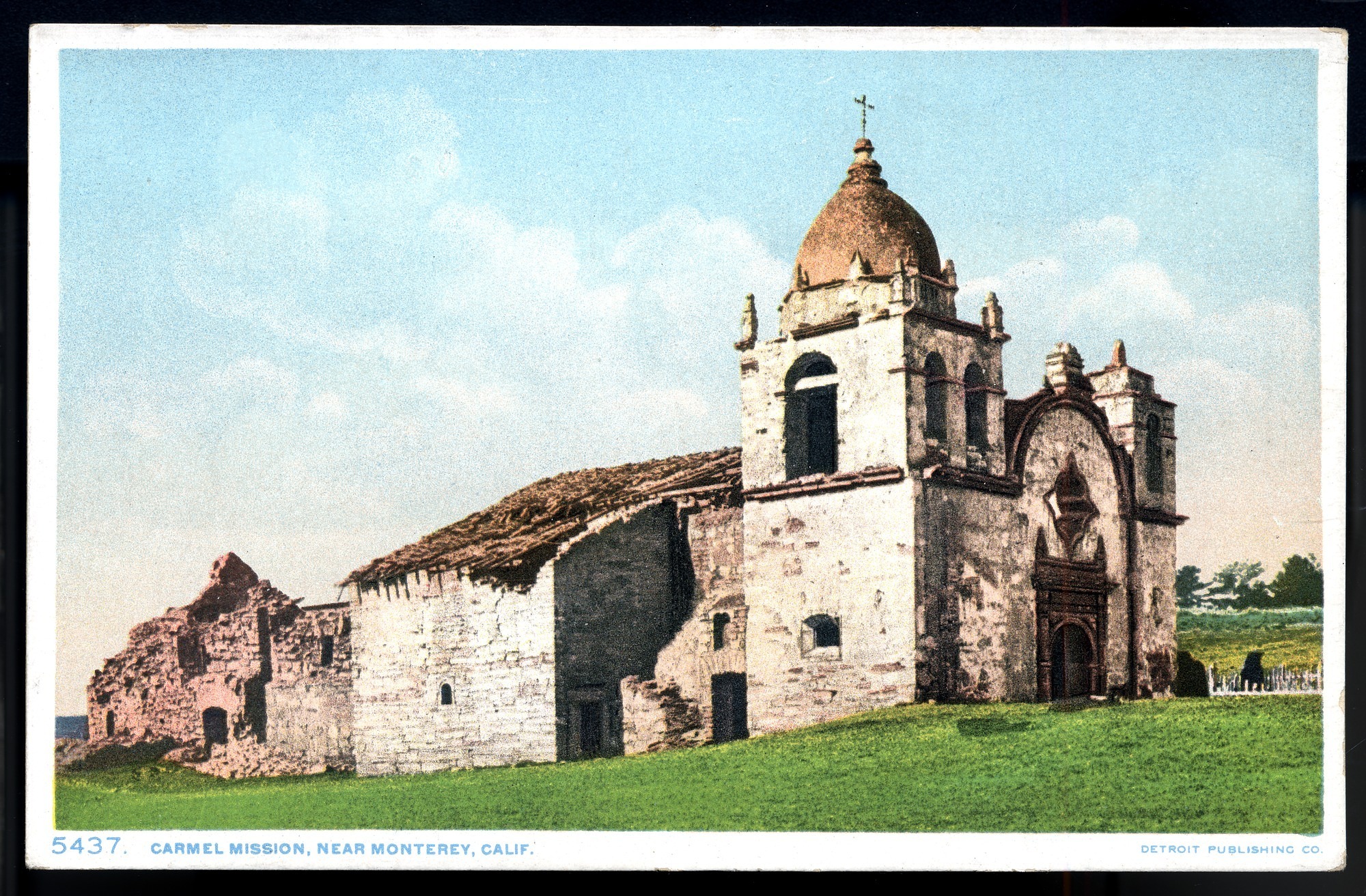California Mission Colored Postcards 6 | California Missions Postcard 05 – Carmel Mission, Near Monterey, Calif. Detroit Publishing Company. ca 1910. NMAH 1986.0639.2014.