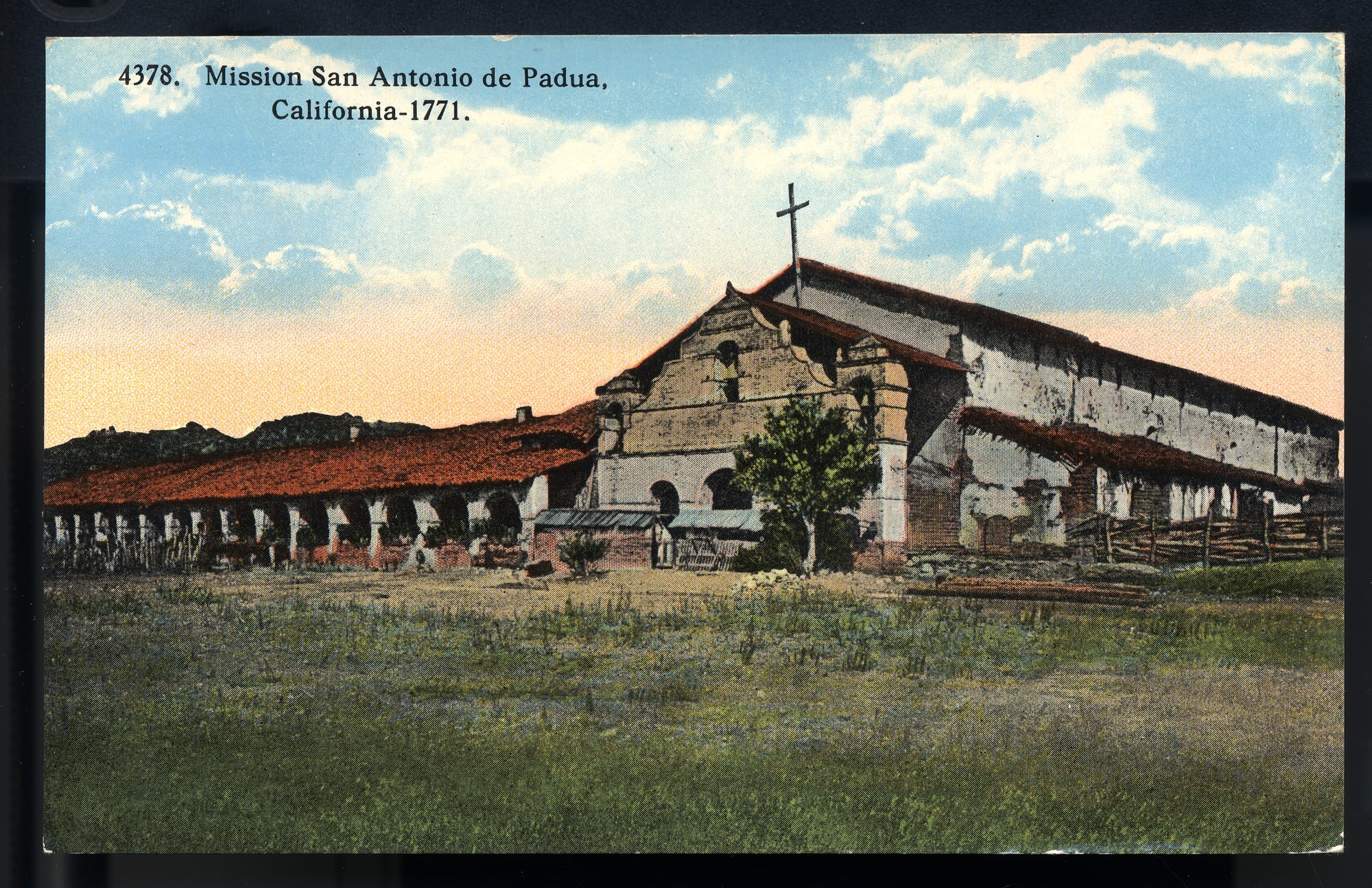 California Mission Colored Postcards 11 | California Missions Postcard 10 – Mission San Antonio de Padua, California – 1771. I. L. Eno Company. Curt Teich Company. ca 1914. NMAH 1986.0639.0325.