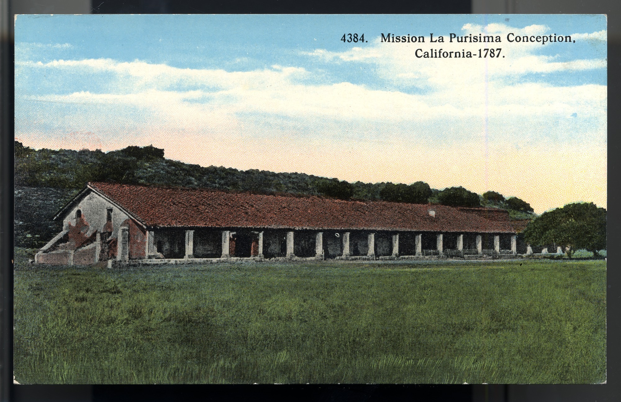 California Mission Colored Postcards 41 | California Missions Postcard 40 – Mission La Purísima Concepción, California – 1787. I. L. Eno Company. Curt Teich Company. ca 1914. NMAH 1986.0639.0317.