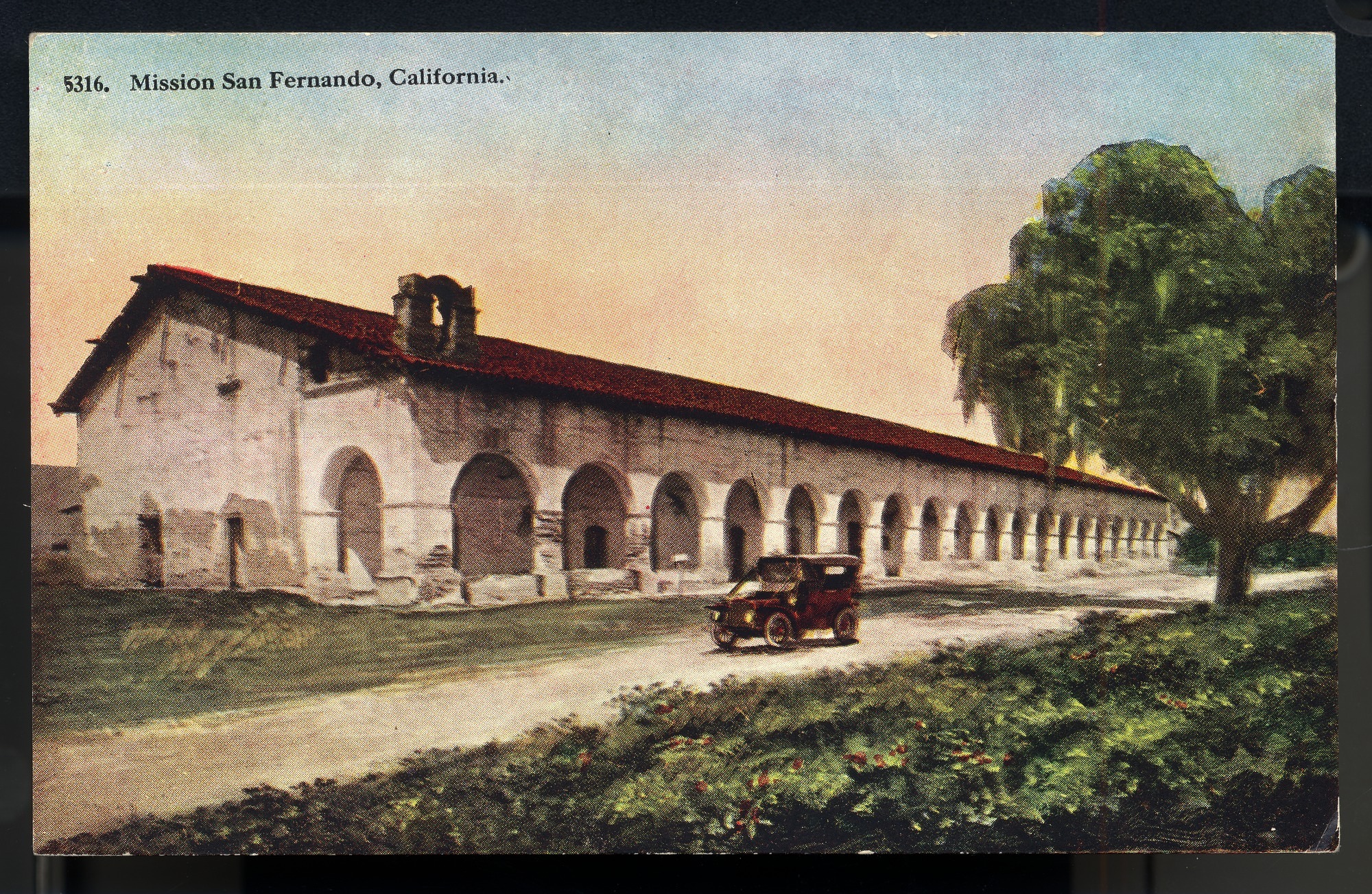 California Mission Colored Postcards 52 | California Missions Postcard 51 – Mission San Fernando, California. B. N. Company. ca 1915. NMAH 1986.0639.0389.