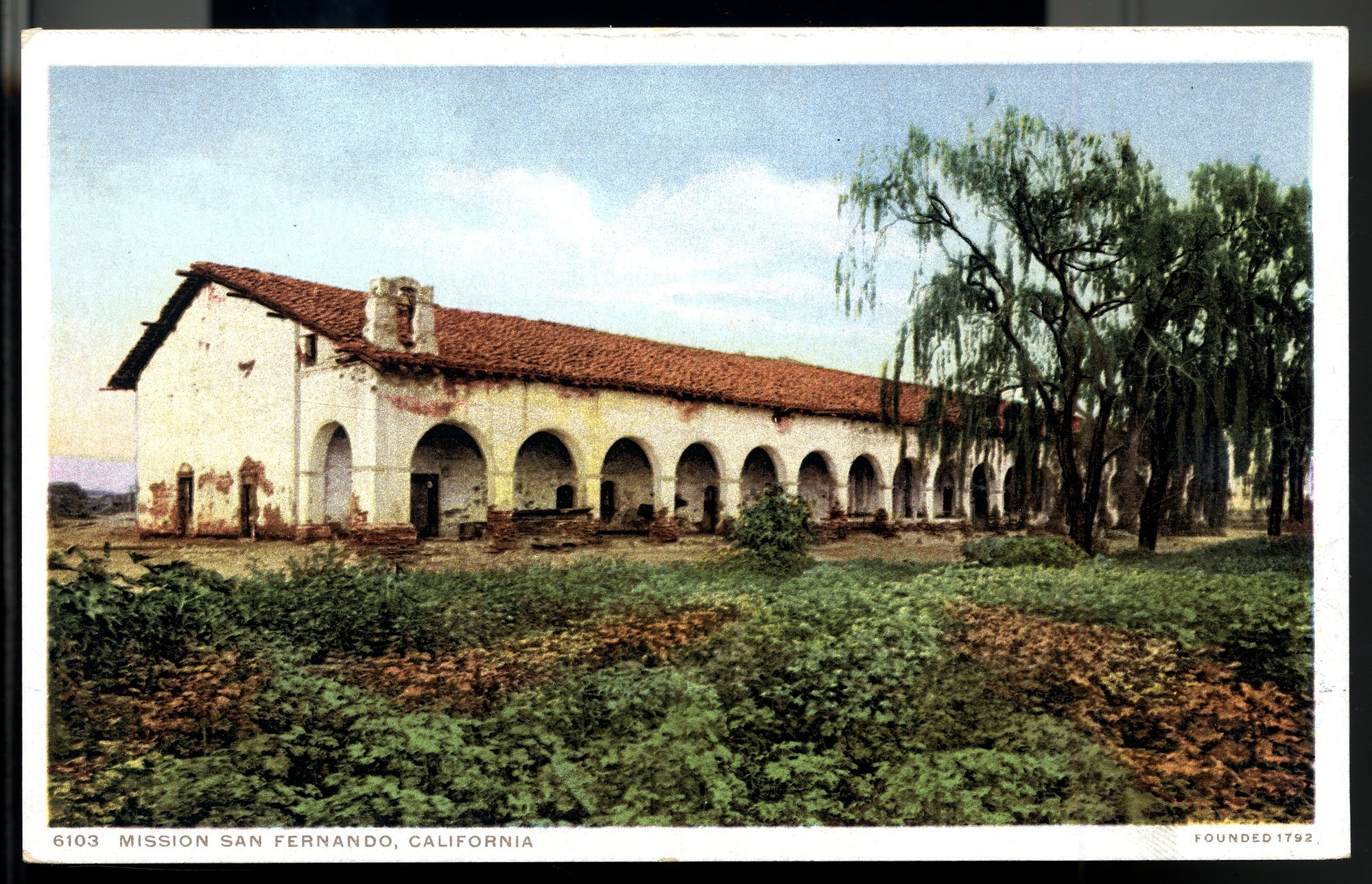 California Mission Colored Postcards 53 | California Missions Postcard 52 – Mission San Fernando, California. Founded 1792. Detroit Publishing Company. ca 1910. NMAH 1986.0639.2042.
