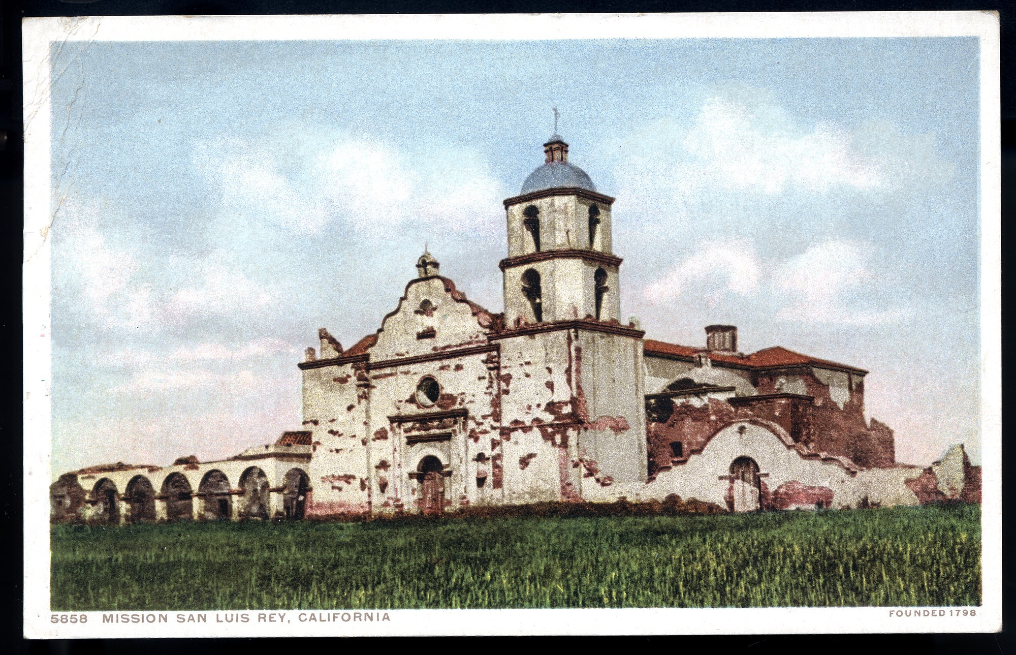 California Mission Colored Postcards 58 | California Missions Postcard 57 – Mission San Luis Rey, California. Founded 1798. Detroit Publishing Company. ca 1910. NMAH 1986.0639.2017.