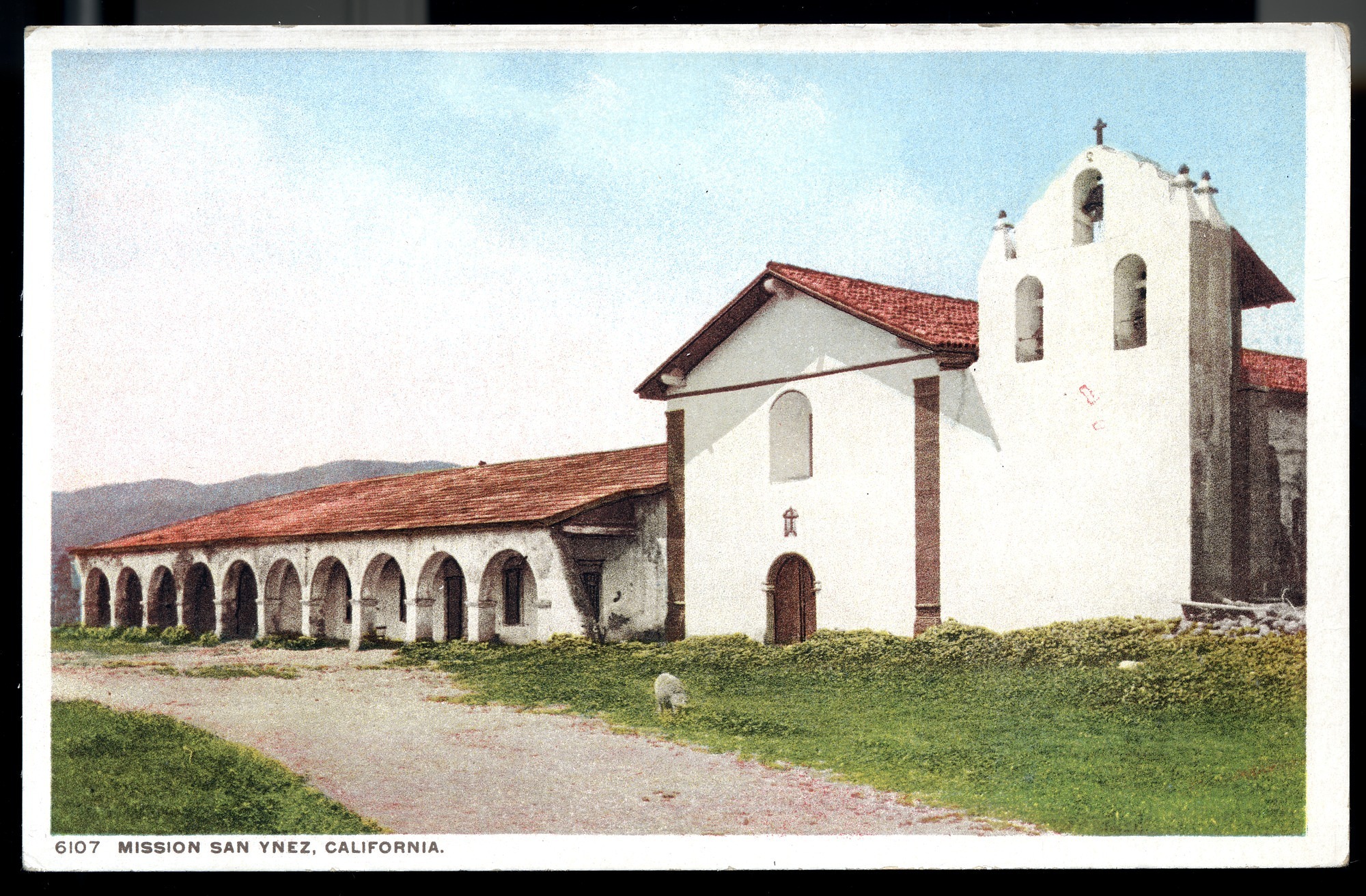 California Mission Colored Postcards 61 | California Missions Postcard 60 – Mission San Ynez, California. Detroit Publishing Company. ca 1910. NMAH 1986.0639.2019.