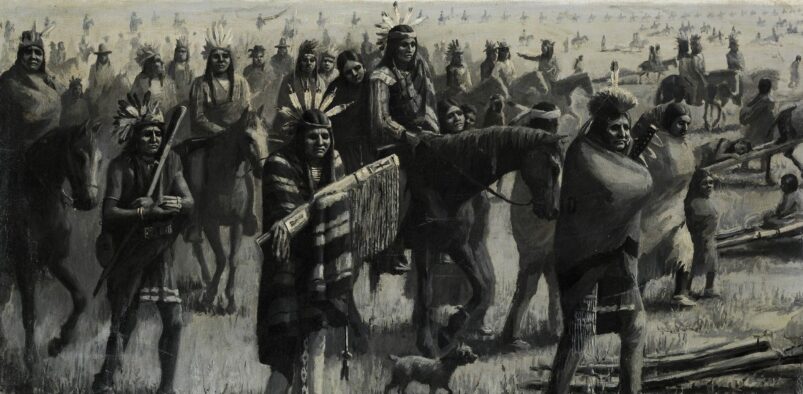 Indians Migrating - Paint of Alexander Francis Harmer at the Smithsonian Museum of American Art