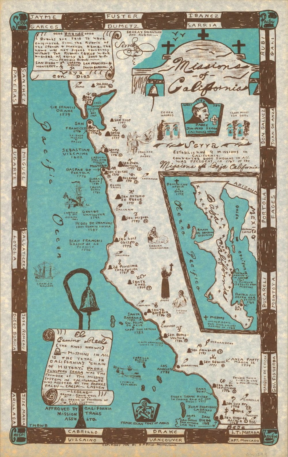 California Missions Maps 3 | California Missions Missions of California by California Mission Trails Association