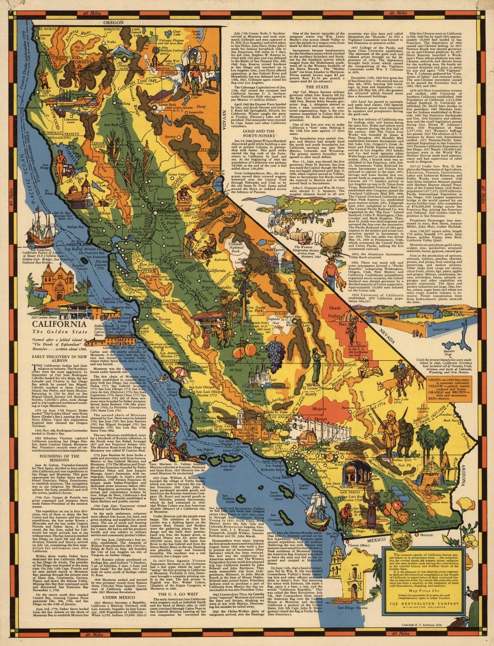 California Missions Maps 7 | California Missions California, the Golden State by R.T. Aitchison