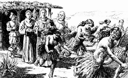 Dodge and Harmer's illustrations 4 | California Missions Fr. Junípero Serra's Frustrated Baptism, 1769 - A. B. Dodge