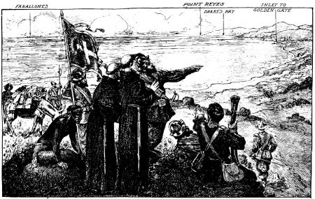 Dodge and Harmer's illustrations 6 | California Missions Discovery of San Francisco Bay by the Portolá Expedition, October 31st, 1769 - A. B. Dodge