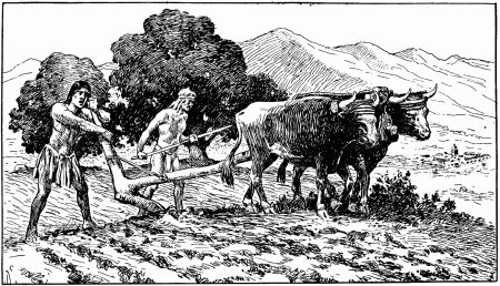 Dodge and Harmer's illustrations 7 | California Missions Primitive Plough used during the Mission Period - A. B. Dodge