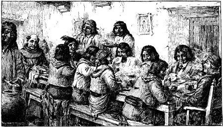 Dodge and Harmer's illustrations 28 | California Missions Under the Comisionado System III. Father Francisco González de Ibarra Forced to Suffer the Rudeness of the Cowboys, c. 1840 - A. F. Harmer