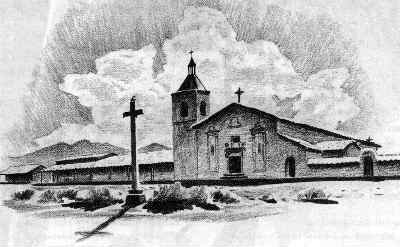 History of Santa Clara de Asís 6 | California Missions Black and white image of Mission Santa Clara de Asis