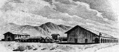 History of San Fernando Rey de España 5 | California Missions View ot the Mission hospice which became known as the “long building”