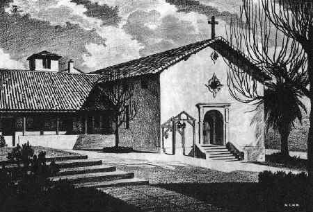 History of San Rafael Arcángel 2 | California Missions View of the original Mission San Rafael Arcángel's church