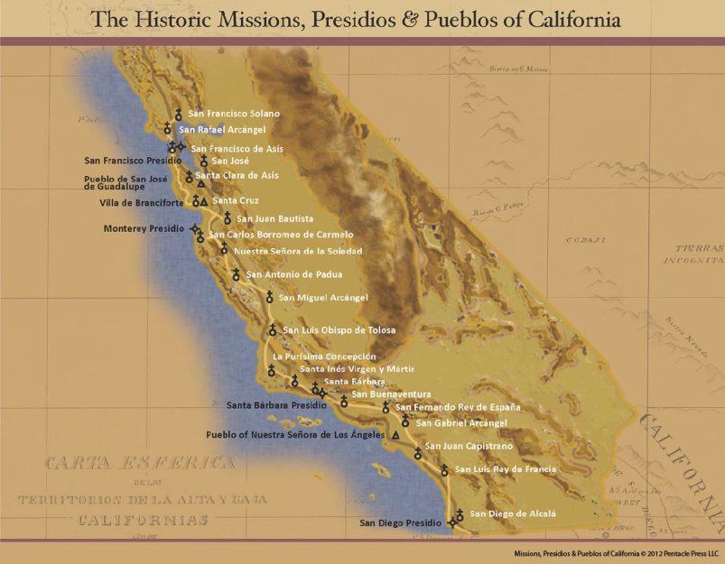 California Missions Timeline 4 | California Missions Missions, Presidios & Pueblos of California