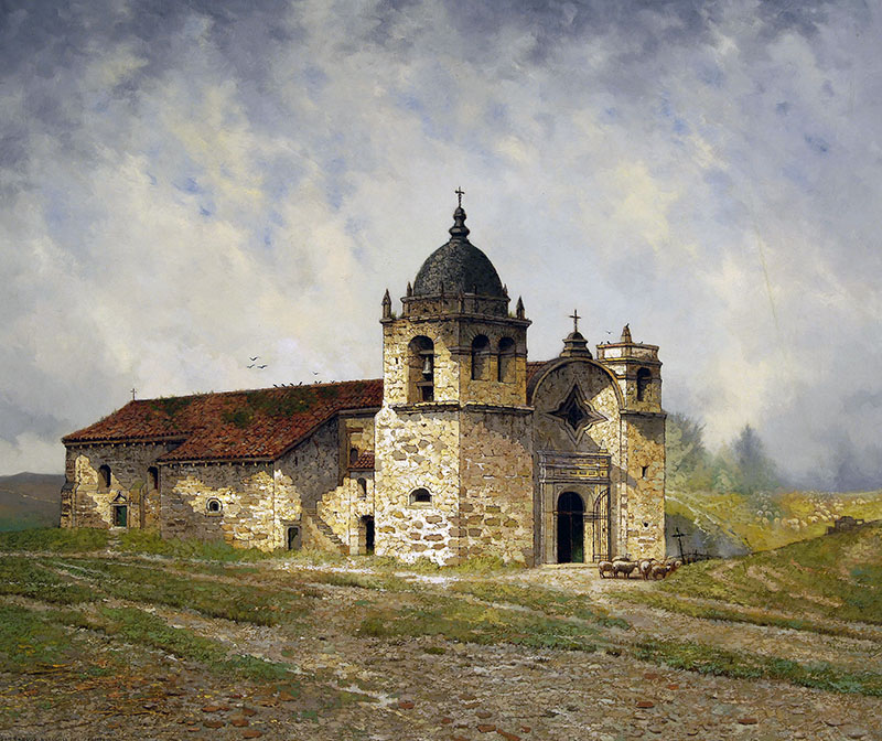 Brief History of Carmel Mission 2 | California Missions Painting of Carmel Mission