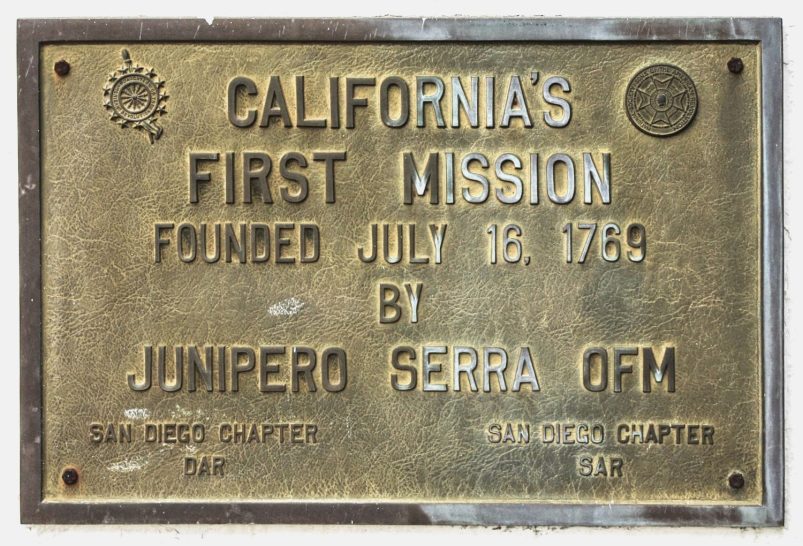 Brief History of San Diego de Alcalá 2 | California Missions Plaque remembering San Diego de Alcalá as the first mission founded